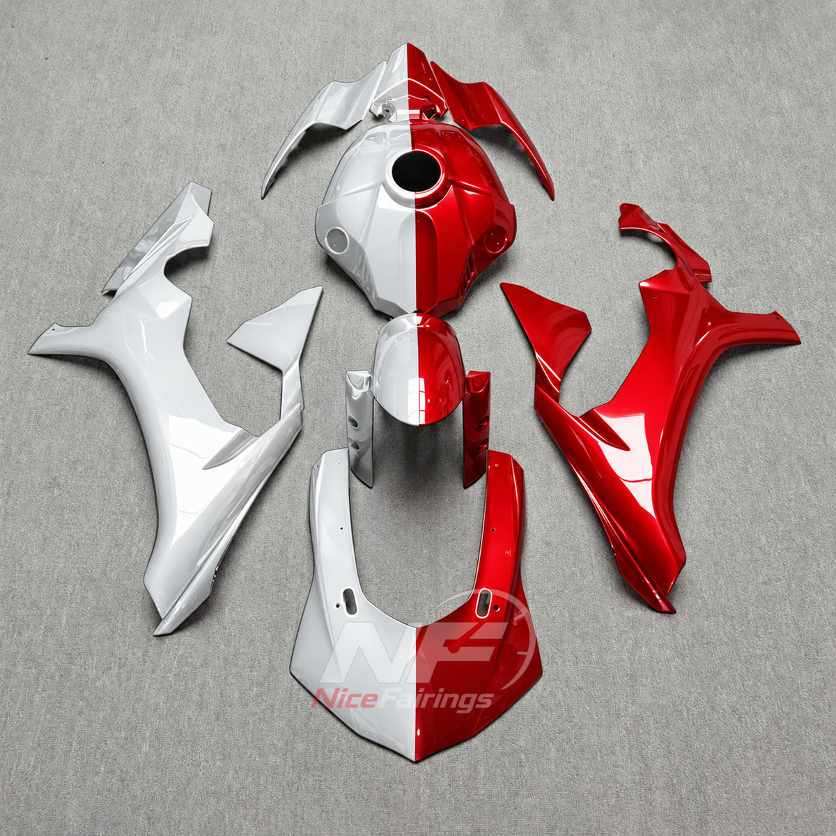 For Yamaha YZF-R1 2015-2019 White Red Motorcycle Fairings | NiceFairings - main product image