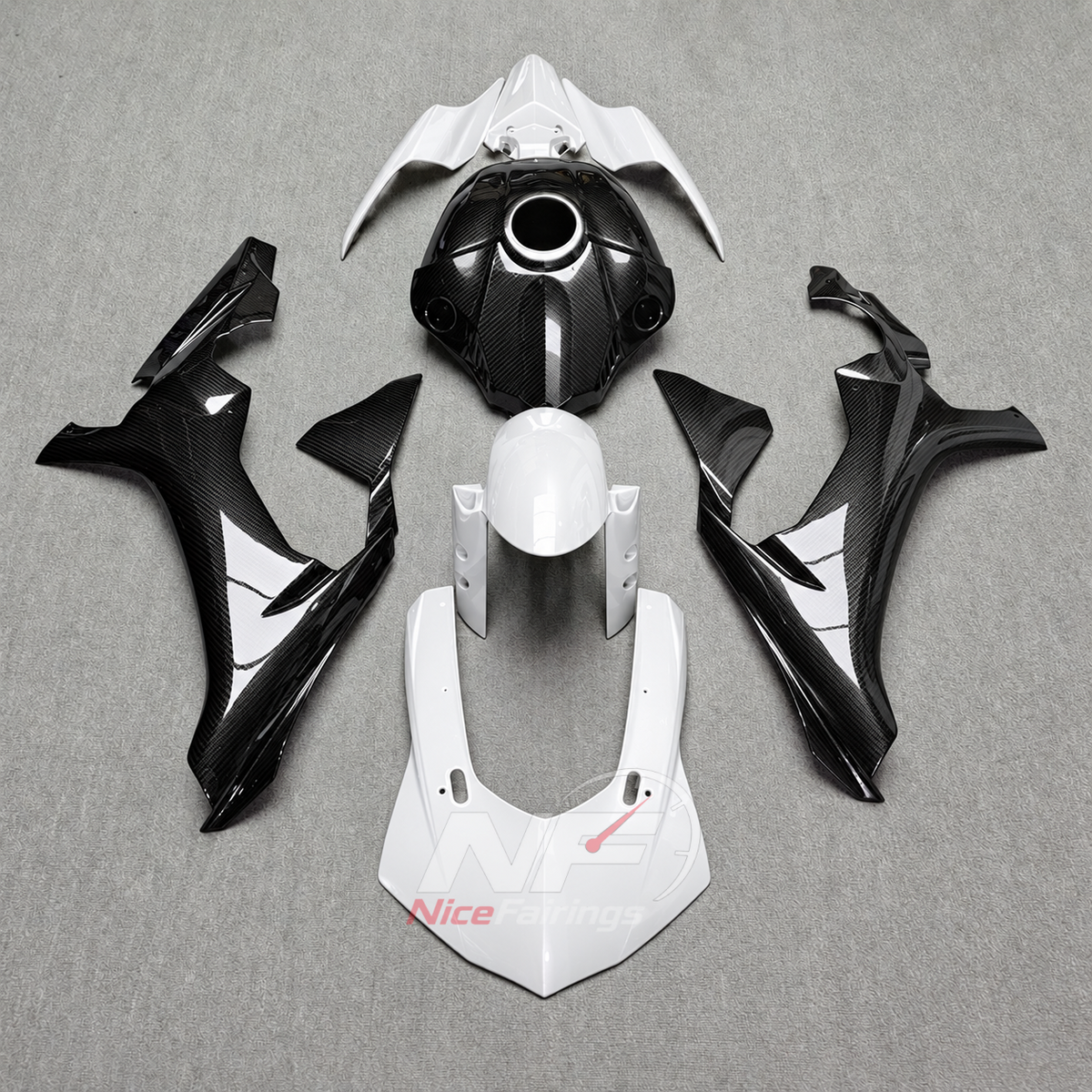 For Yamaha YZF-R1 2015-2019 Black White Motorcycle Fairings | NiceFairings - main product image