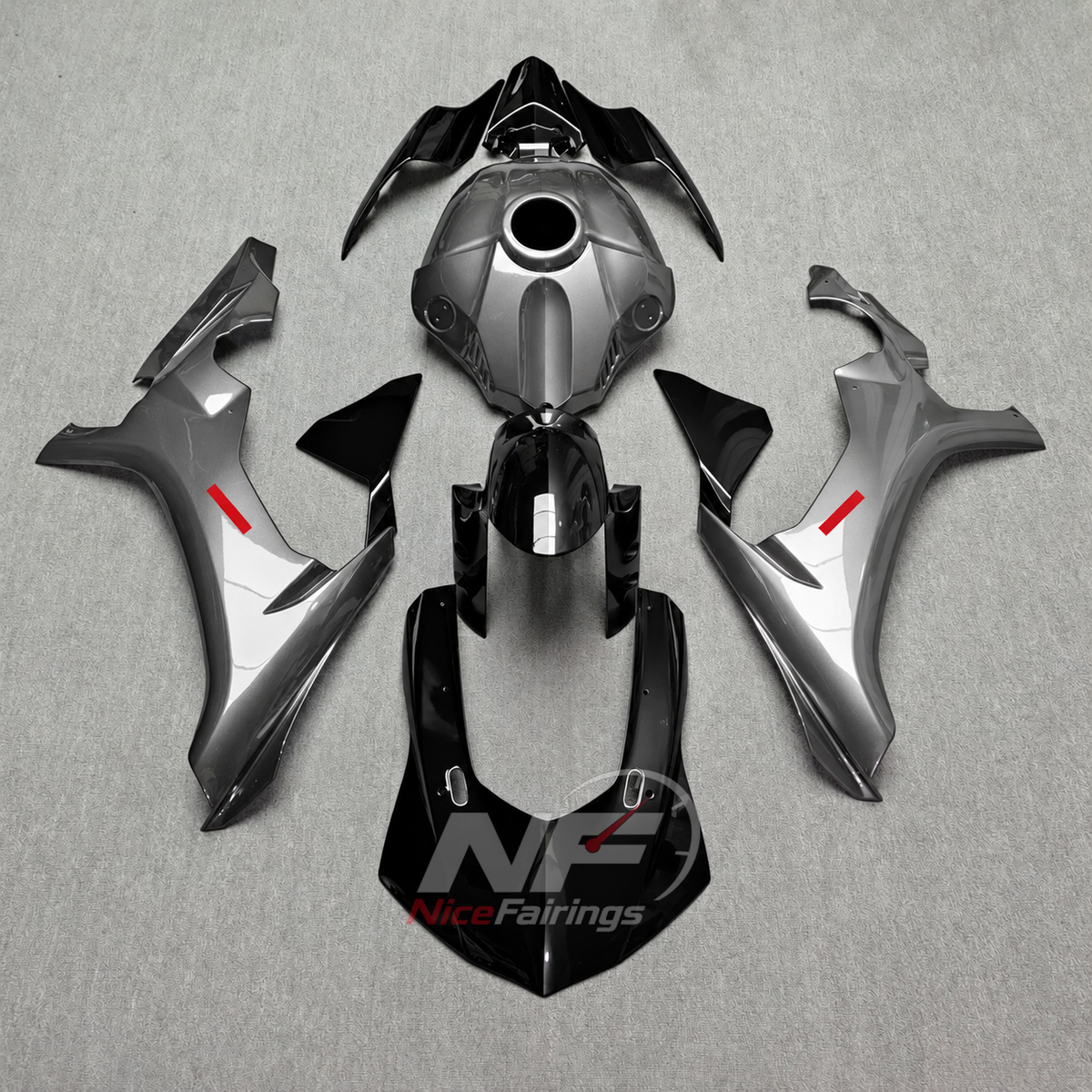 For Yamaha YZF-R1 2015-2019 Grey Black Red Motorcycle Fairings | NiceFairings - main product image