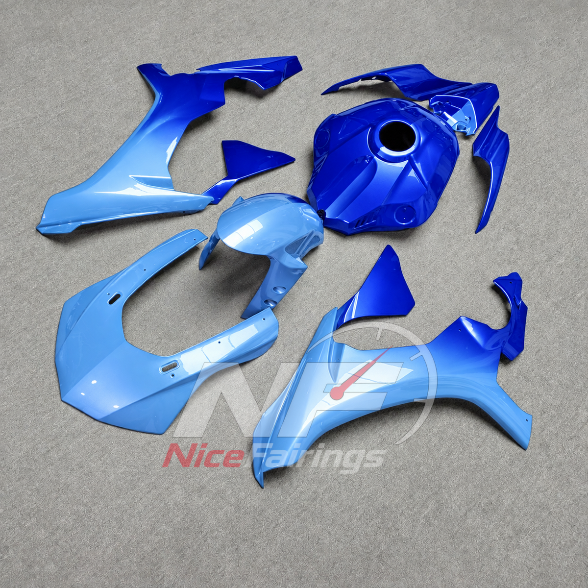 For Yamaha YZF-R1 2015-2019 Blue Motorcycle Fairings | NiceFairings - front angle image