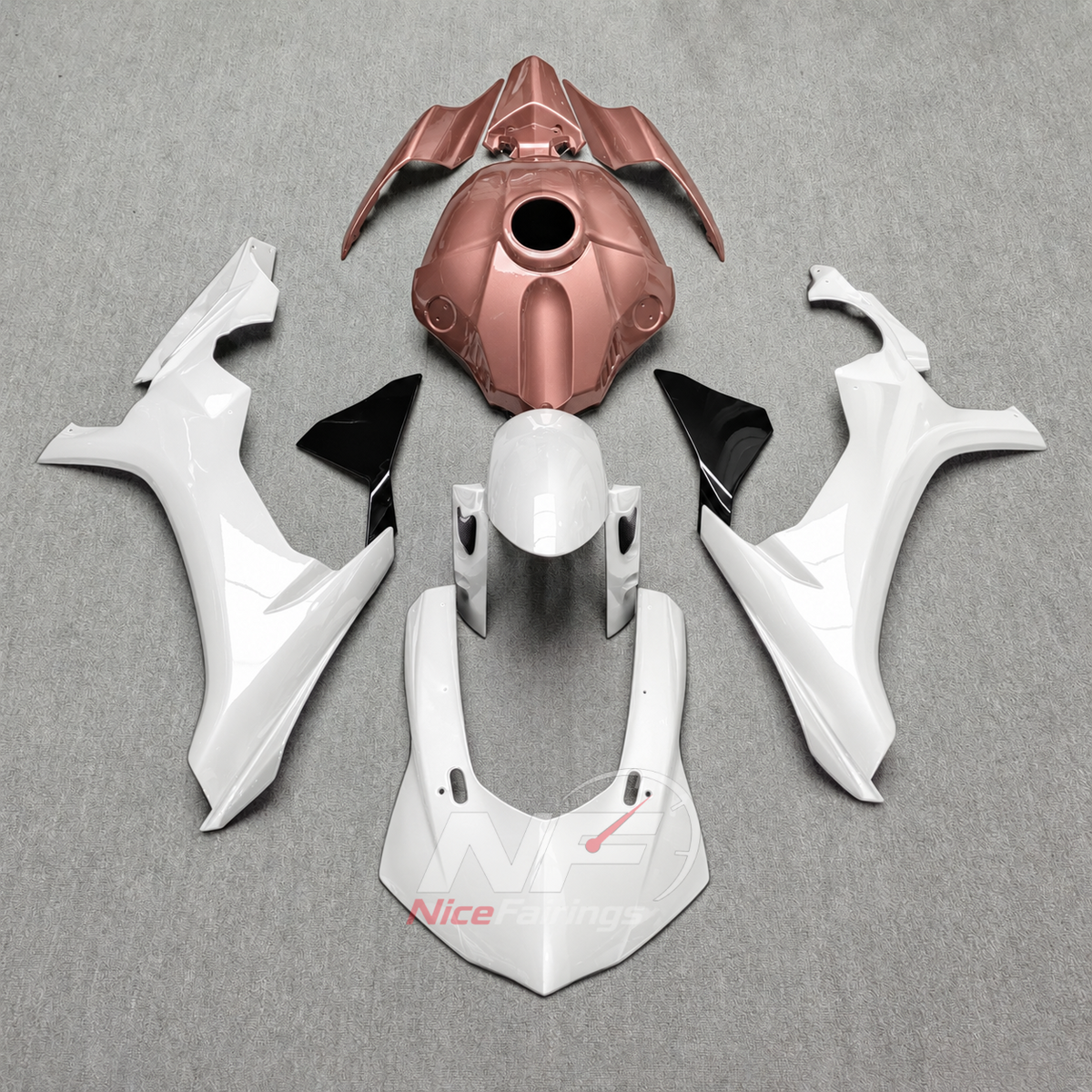 For Yamaha YZF-R1 2015-2019 White Rose Gold Motorcycle Fairings | NiceFairings - main product image