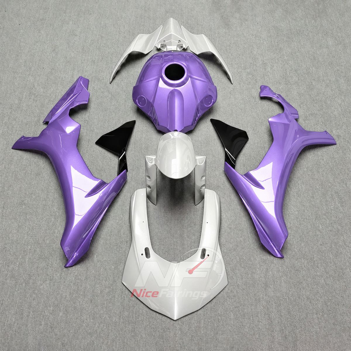 For Yamaha YZF-R1 2015-2019 Purple White Motorcycle Fairings | NiceFairings - main product image