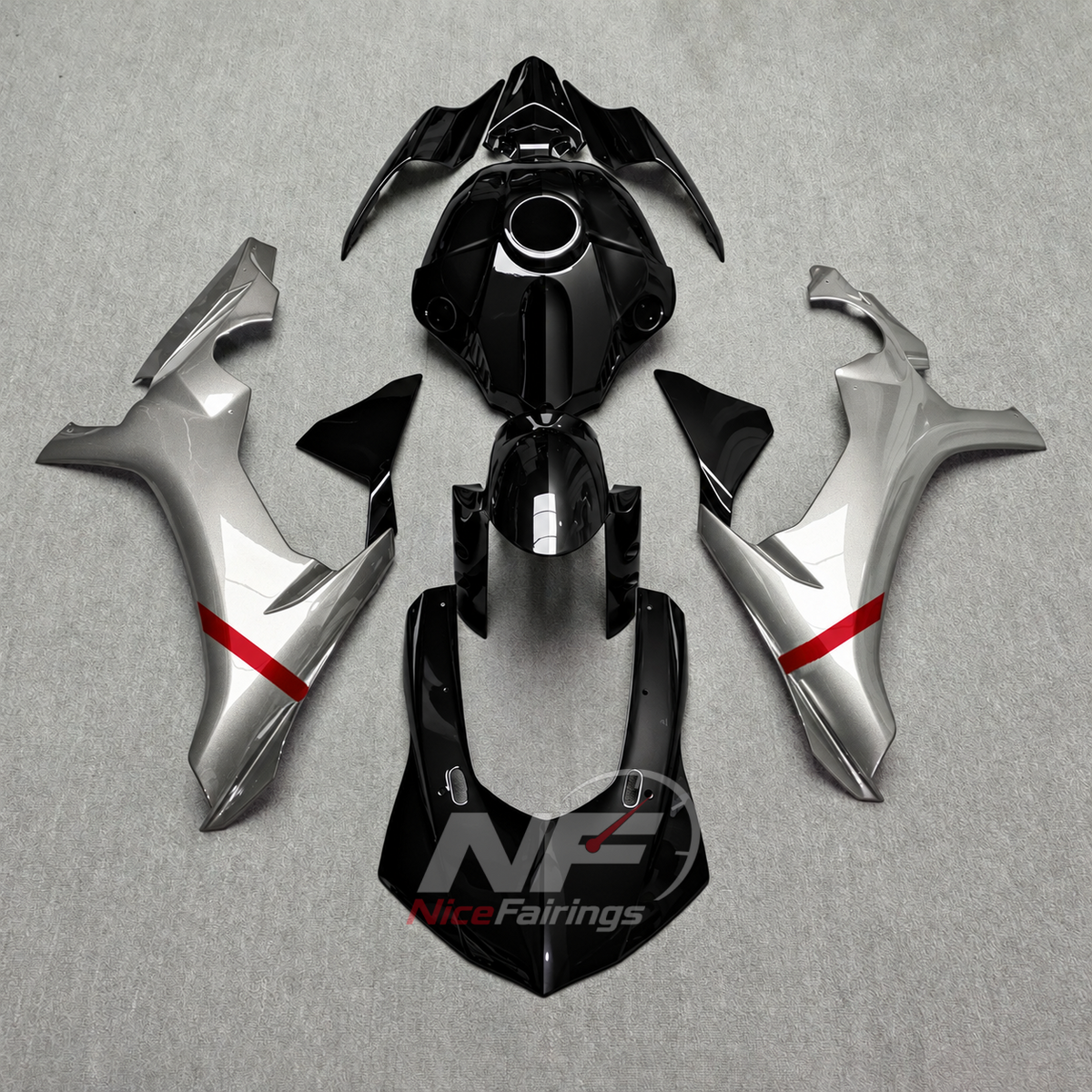 For Yamaha YZF-R1 2015-2019 Black Silver Red Motorcycle Fairings | NiceFairings - main product image