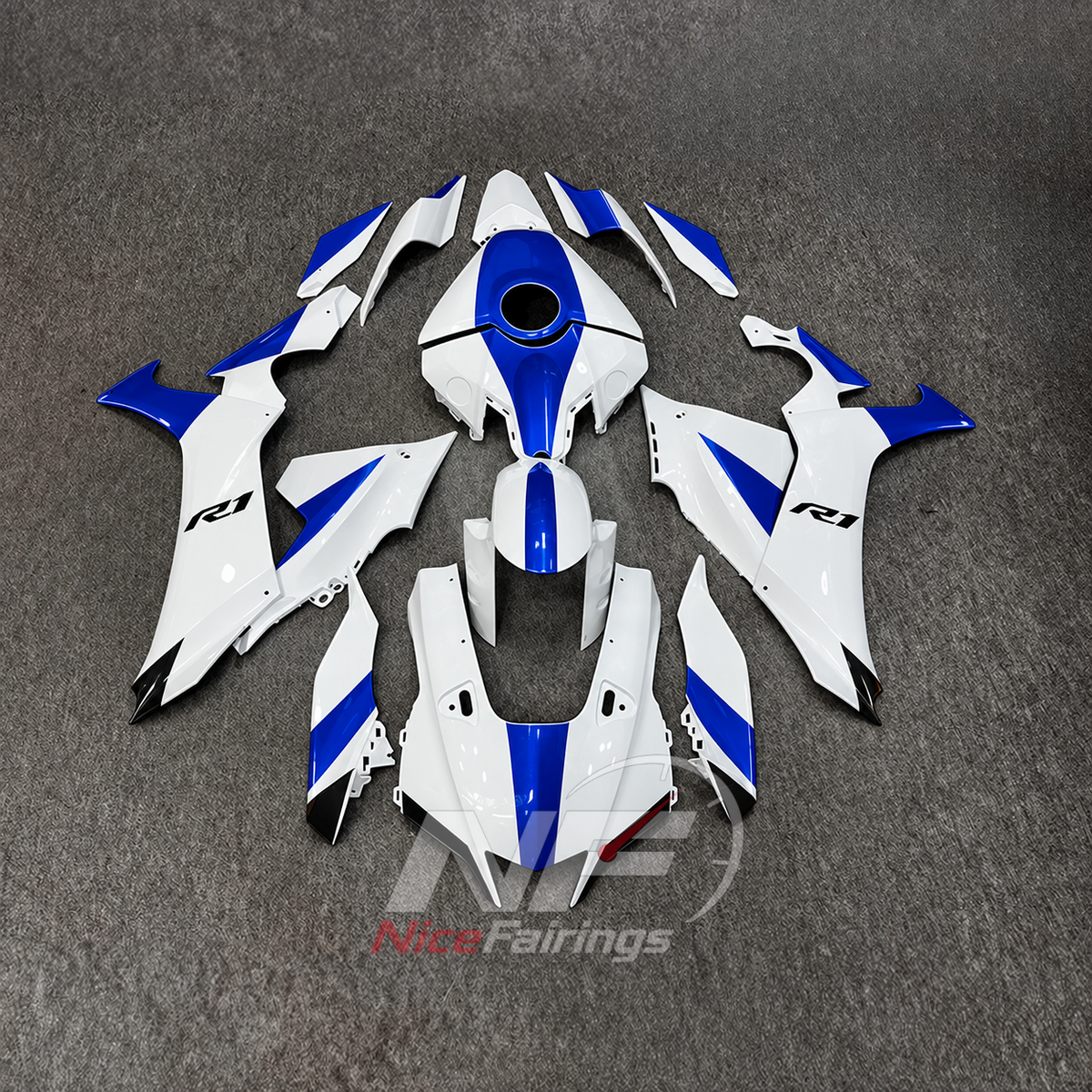 For Yamaha YZFR1 RN65 2020-2025 Grey Yellow Fairings Kit | NiceFairings - paint design NO.3 option image