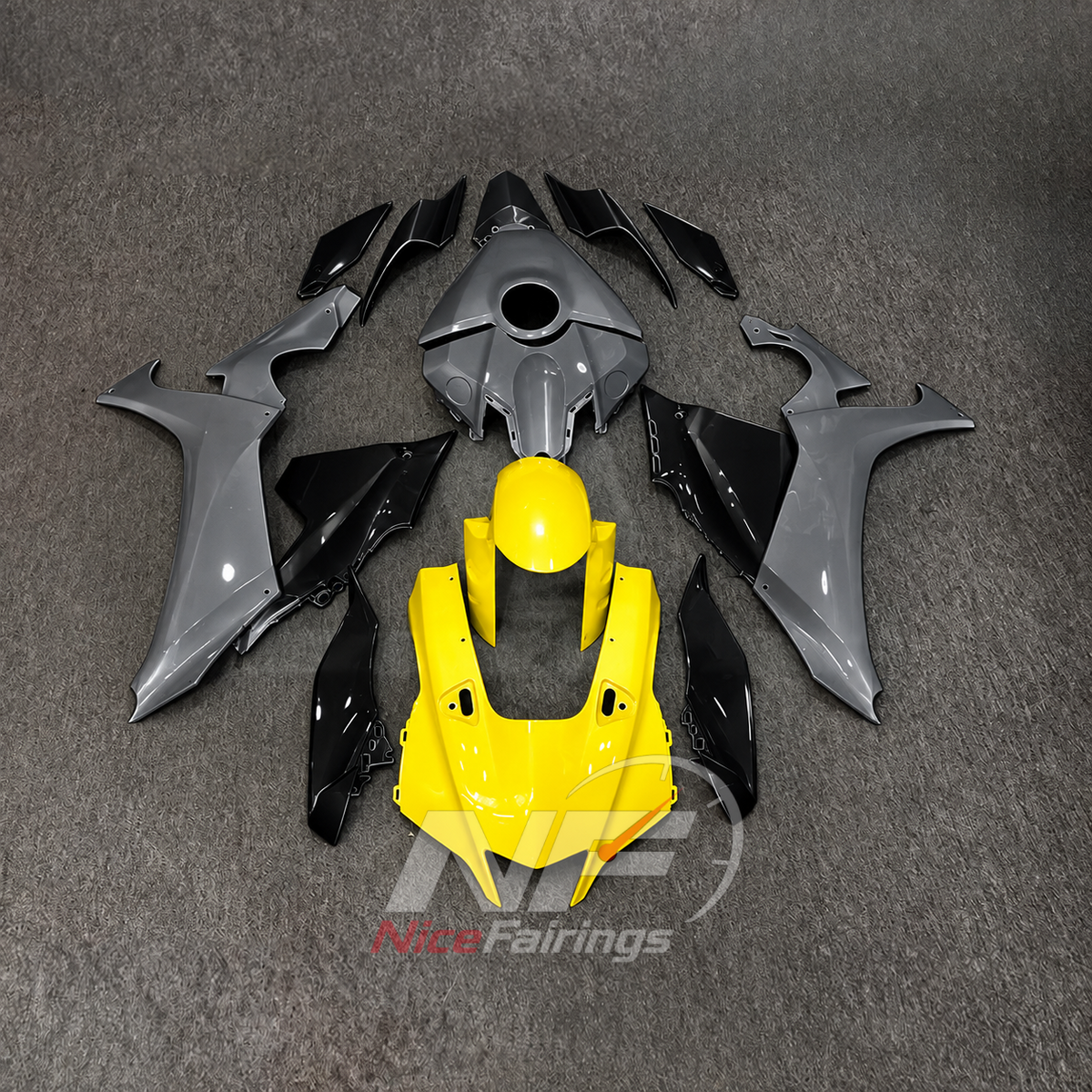 For Yamaha YZFR1 RN65 2020-2025 Grey Yellow Fairings Kit | NiceFairings - main product image