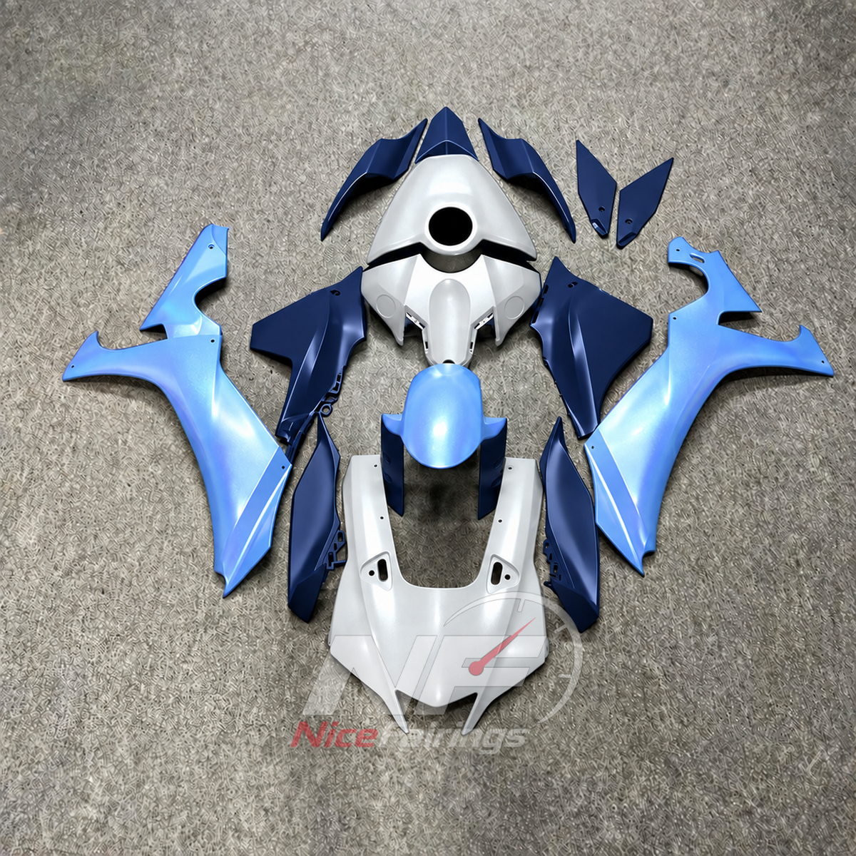 For Yamaha YZFR1 RN65 2020-2025 Blue White Fairings Kit | NiceFairings - main product image