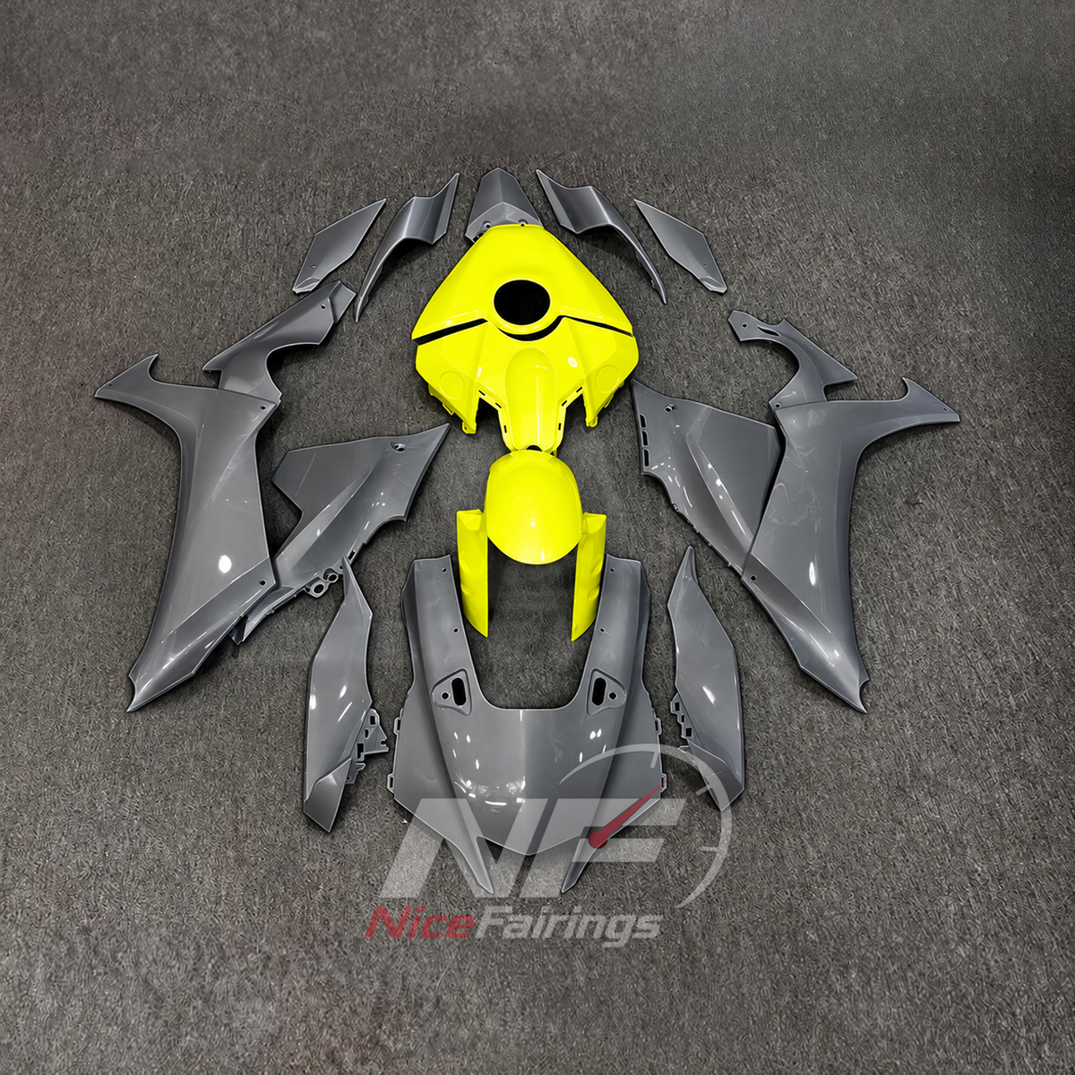 For Yamaha YZFR1 RN65 2020-2025 Grey Yellow Fairings Kit | NiceFairings - main product image