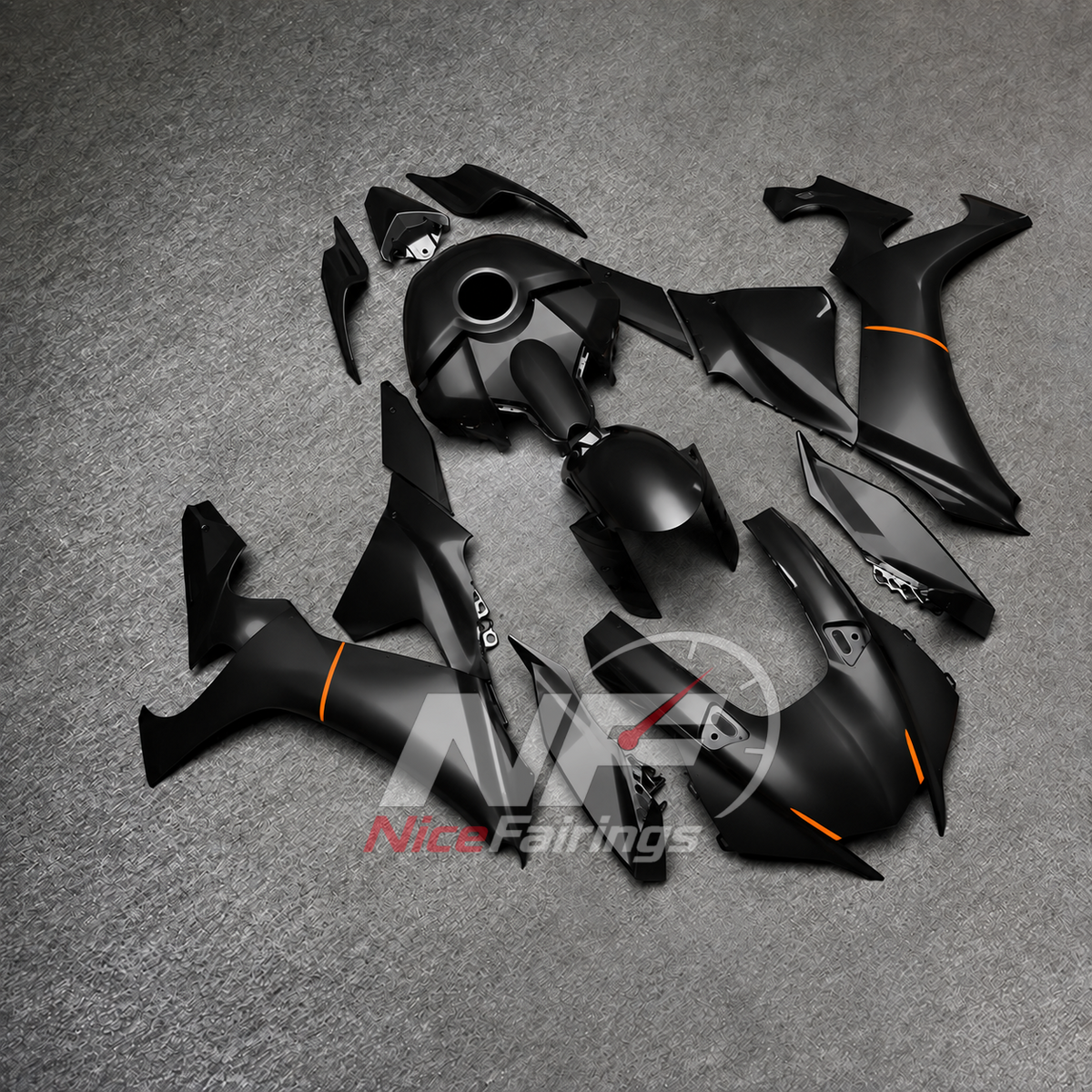 For Yamaha YZFR1 RN65 2020-2025 Black Fairings Kit | NiceFairings - side angle image