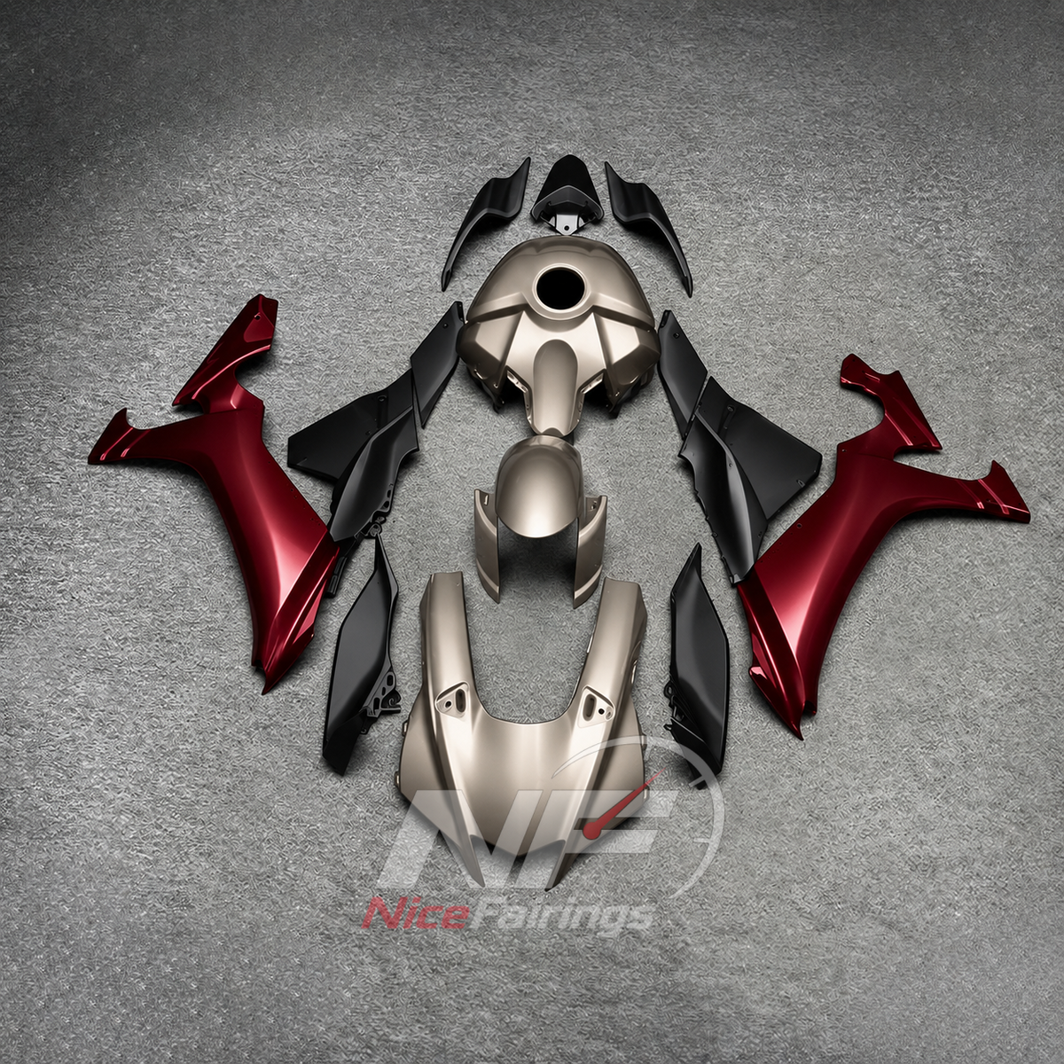 For Yamaha YZFR1 RN65 2020-2025 Silver Red Fairings Kit | NiceFairings - main product image