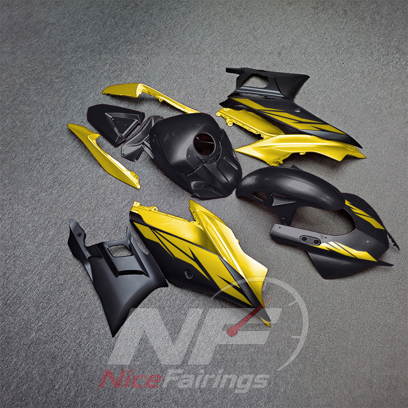 Custom-Painted Motorcycle Fairings Compatible with Yamaha YZF-R25 YZF-R3 2019-2024 | NiceFairings - side angle image