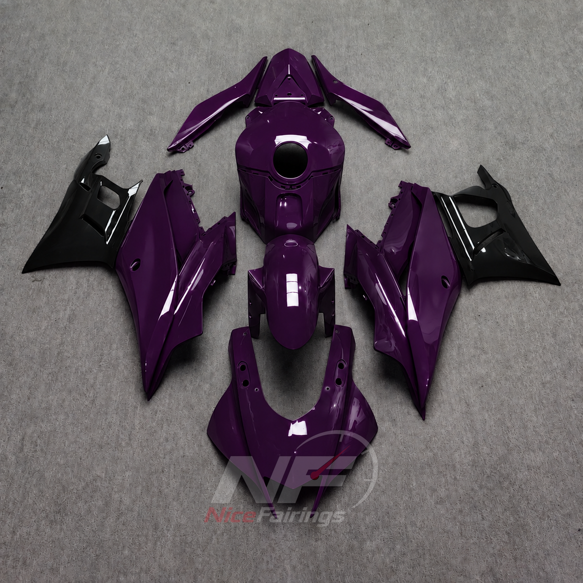Custom-Painted Motorcycle Fairings Compatible with Yamaha YZF-R25 YZF-R3 2019-2024 | NiceFairings - main product image