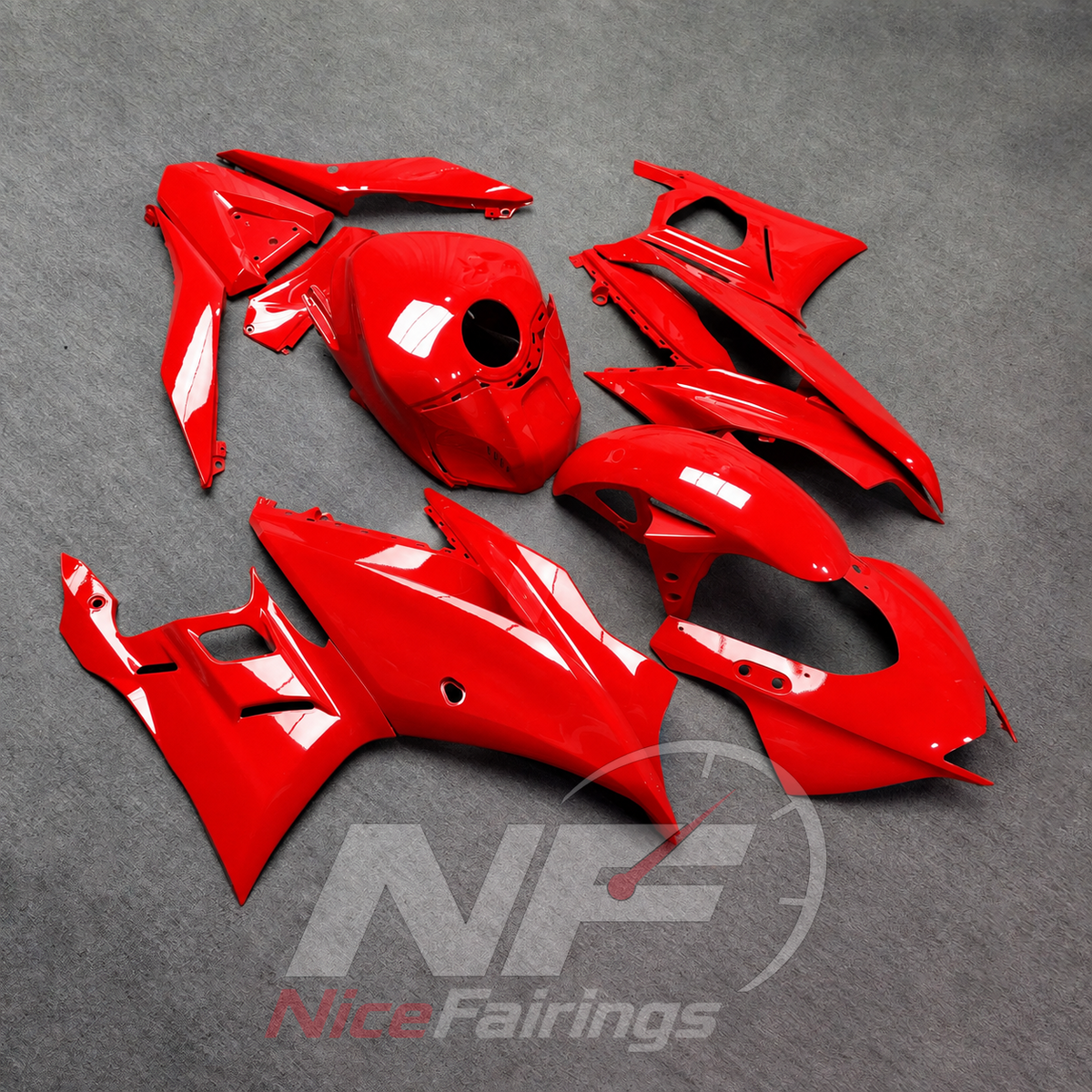 Custom-Painted Motorcycle Fairings Compatible with Yamaha YZF-R25 YZF-R3 2019-2024 | NiceFairings - side angle image