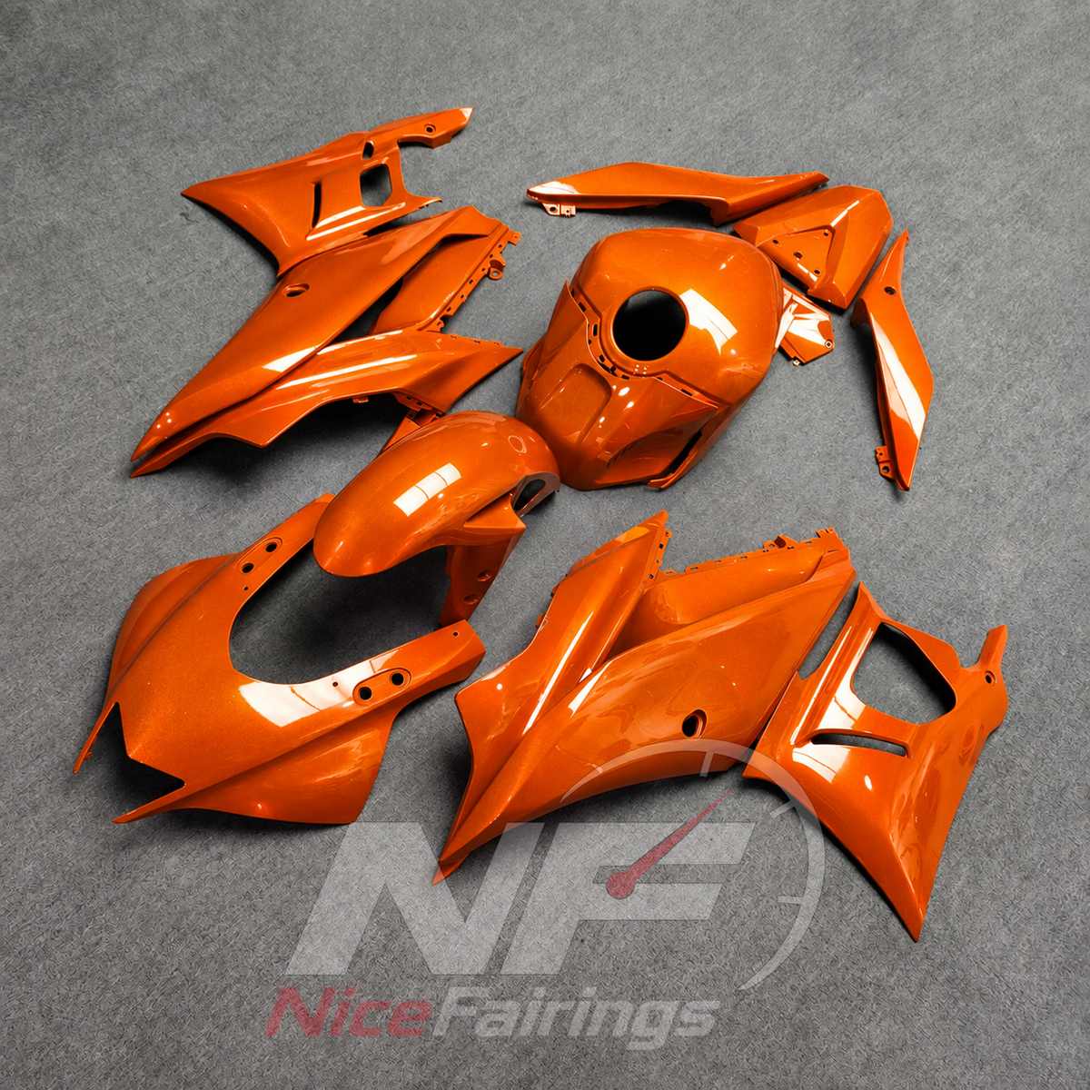 Aftermarket Replacement Fairing Panels Compatible with Yamaha YZF-R25 YZF-R3 2019-2024 | NiceFairings - front angle image