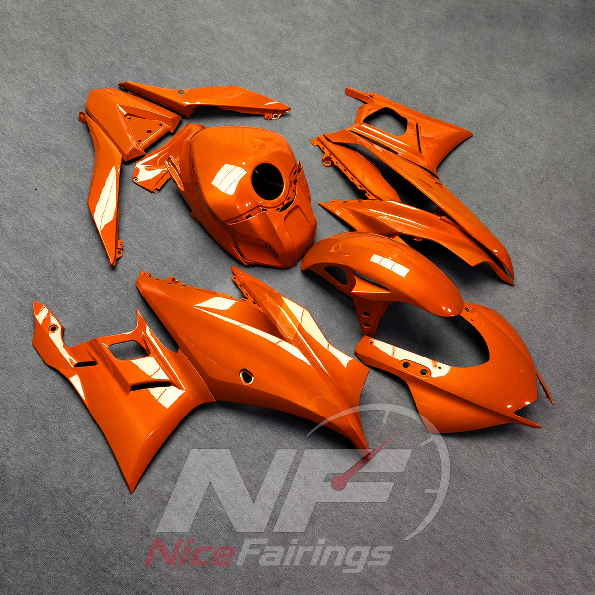 Aftermarket Replacement Fairing Panels Compatible with Yamaha YZF-R25 YZF-R3 2019-2024 | NiceFairings - side angle image