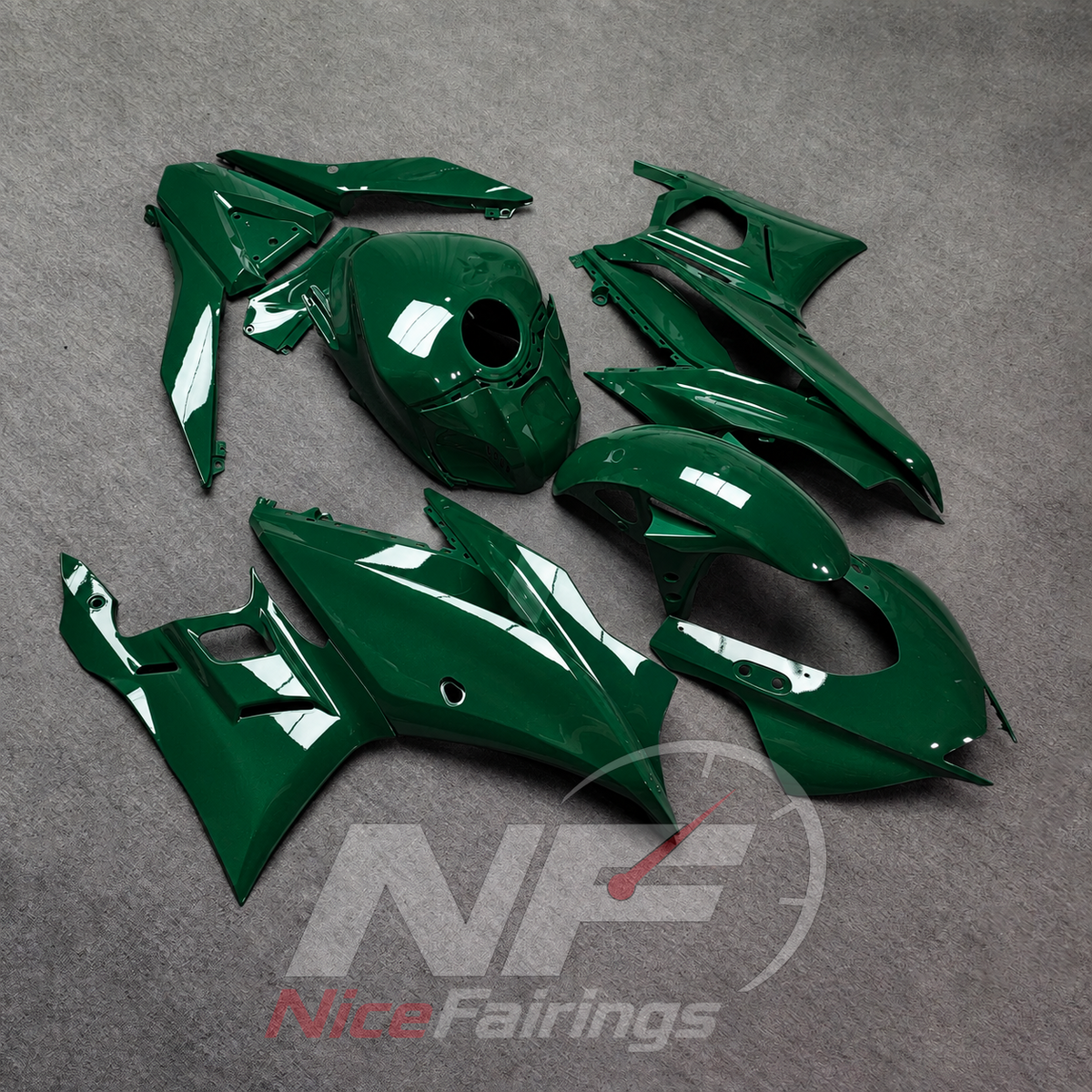 Aftermarket Motorcycle Fairing Kit Fits Yamaha YZF-R25 YZF-R3 2019-2024 | NiceFairings - side angle image