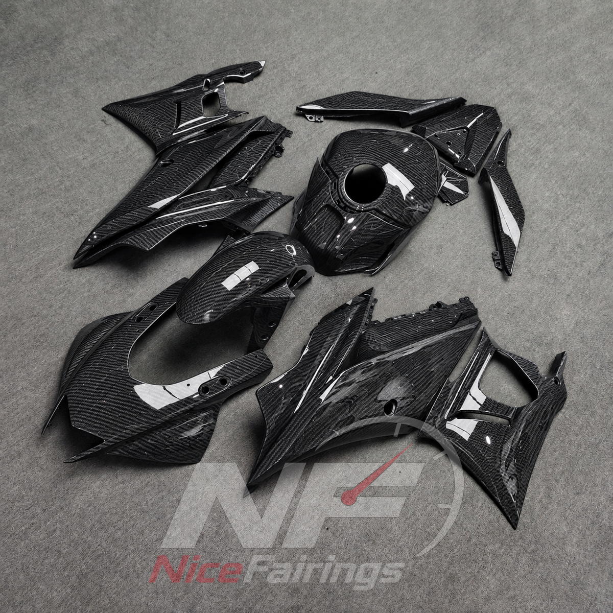 Custom-Painted Fairing Kit Fits Yamaha YZF-R25 YZF-R3 2019-2024 | NiceFairings - front angle image