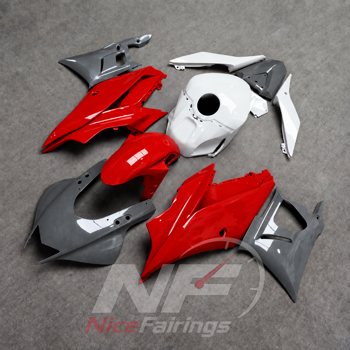 Aftermarket Replacement Fairing Panels Compatible with Yamaha YZF-R25 YZF-R3 2019-2024 | NiceFairings - front angle image