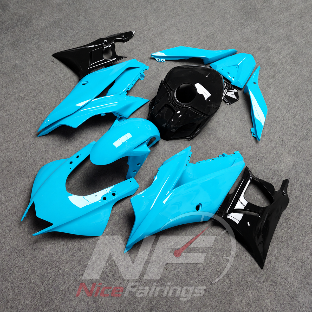 Aftermarket Motorcycle Fairing Kit Fits Yamaha YZF-R25 YZF-R3 2019-2024 | NiceFairings - front angle image