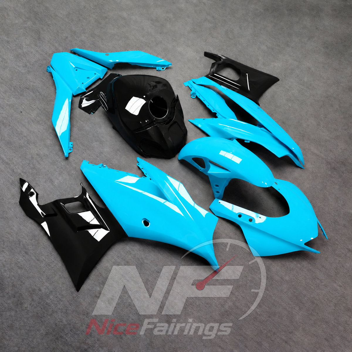 Aftermarket Motorcycle Fairing Kit Fits Yamaha YZF-R25 YZF-R3 2019-2024 | NiceFairings - side angle image