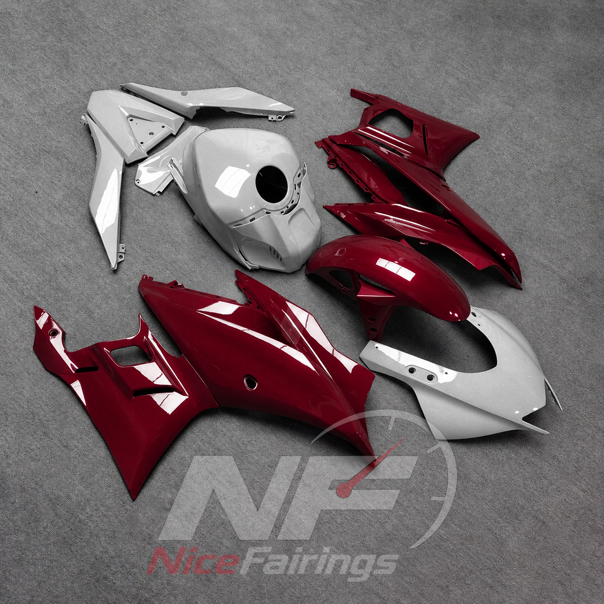 Custom-Painted Motorcycle Fairings Compatible with Yamaha YZF-R25 YZF-R3 2019-2024 | NiceFairings - front angle image