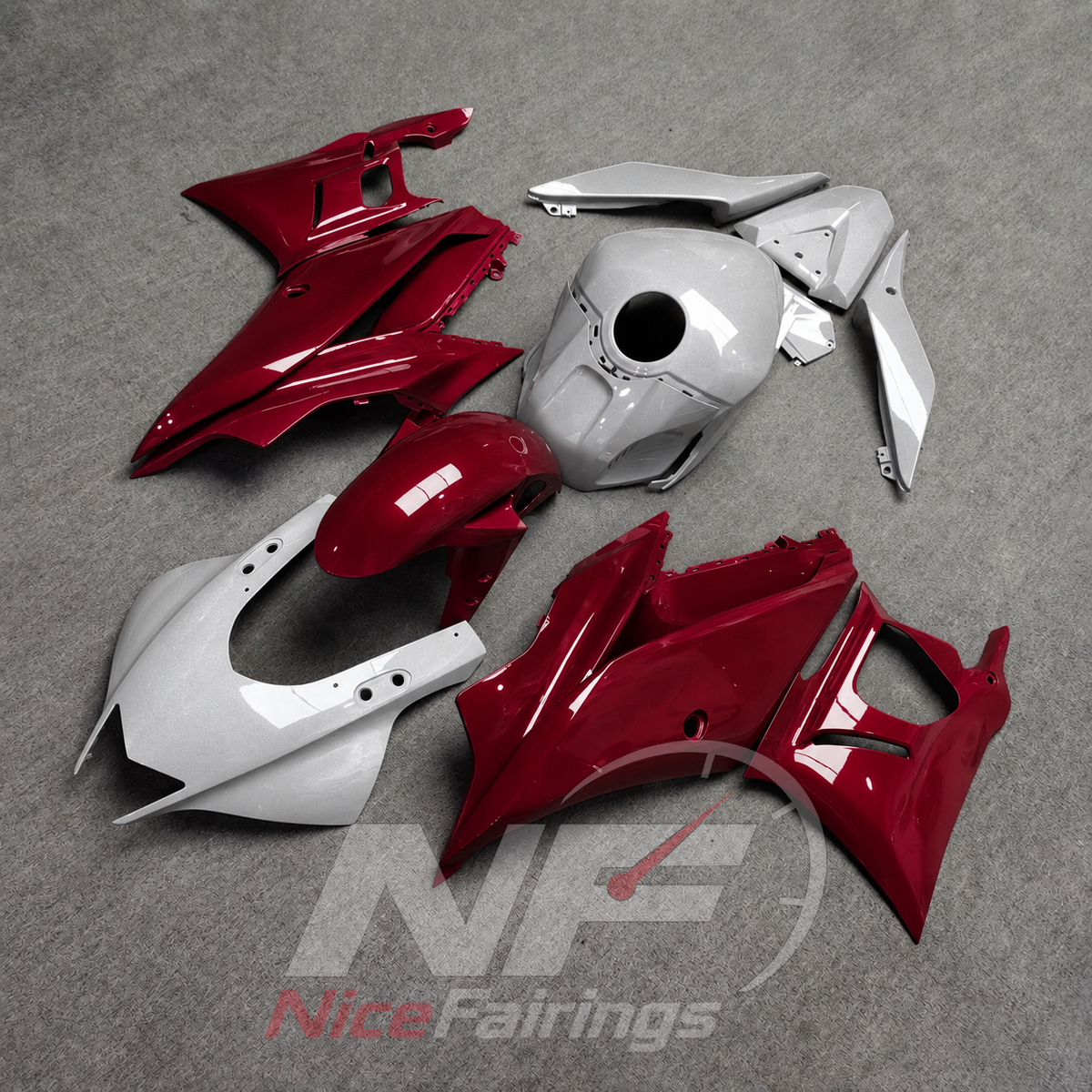 Custom-Painted Motorcycle Fairings Compatible with Yamaha YZF-R25 YZF-R3 2019-2024 | NiceFairings - side angle image