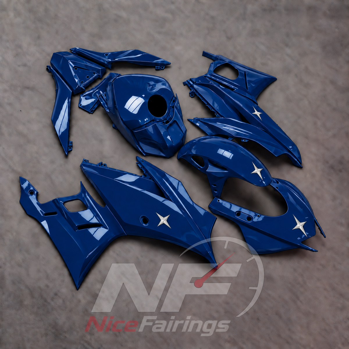 Replacement Motorcycle Fairing Set Fits Yamaha YZF-R25 YZF-R3 2019-2024 | NiceFairings - front angle image
