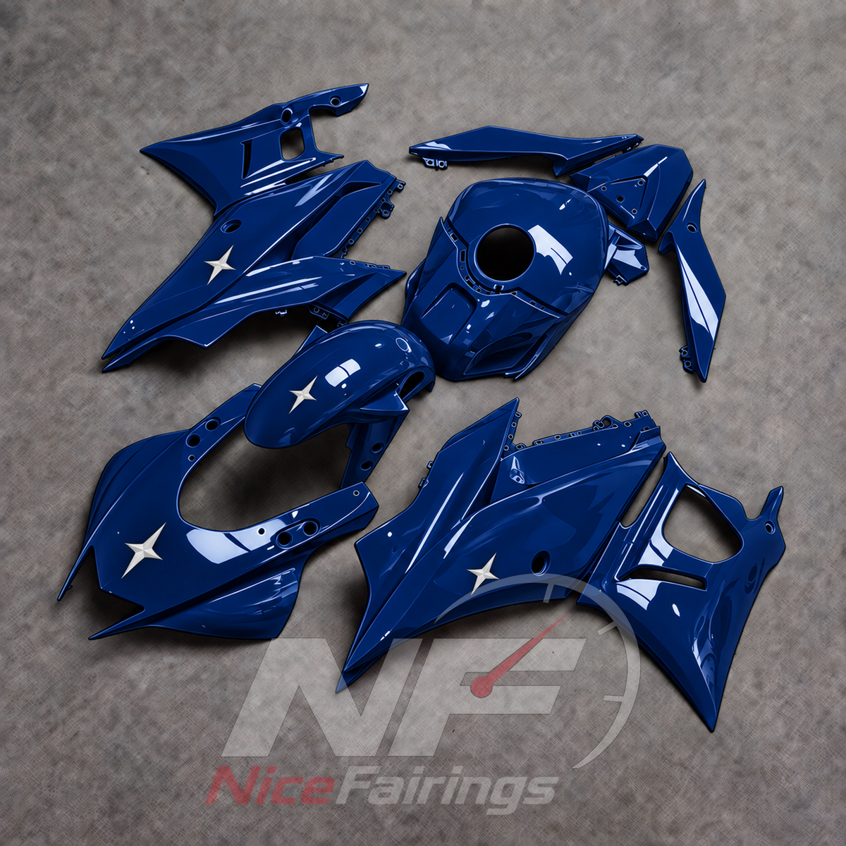 Replacement Motorcycle Fairing Set Fits Yamaha YZF-R25 YZF-R3 2019-2024 | NiceFairings - side angle image