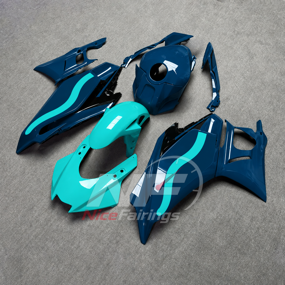 Replacement Motorcycle Fairing Set Fits Yamaha YZF-R25 YZF-R3 2025-2026 | NiceFairings - front angle image