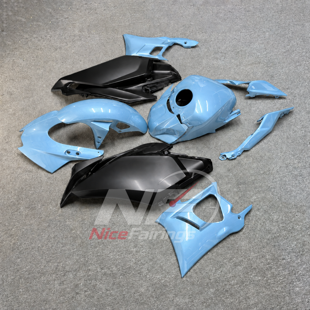 Custom-Painted Motorcycle Fairings Compatible with Yamaha YZF-R25 YZF-R3 2025-2026 | NiceFairings - side angle image