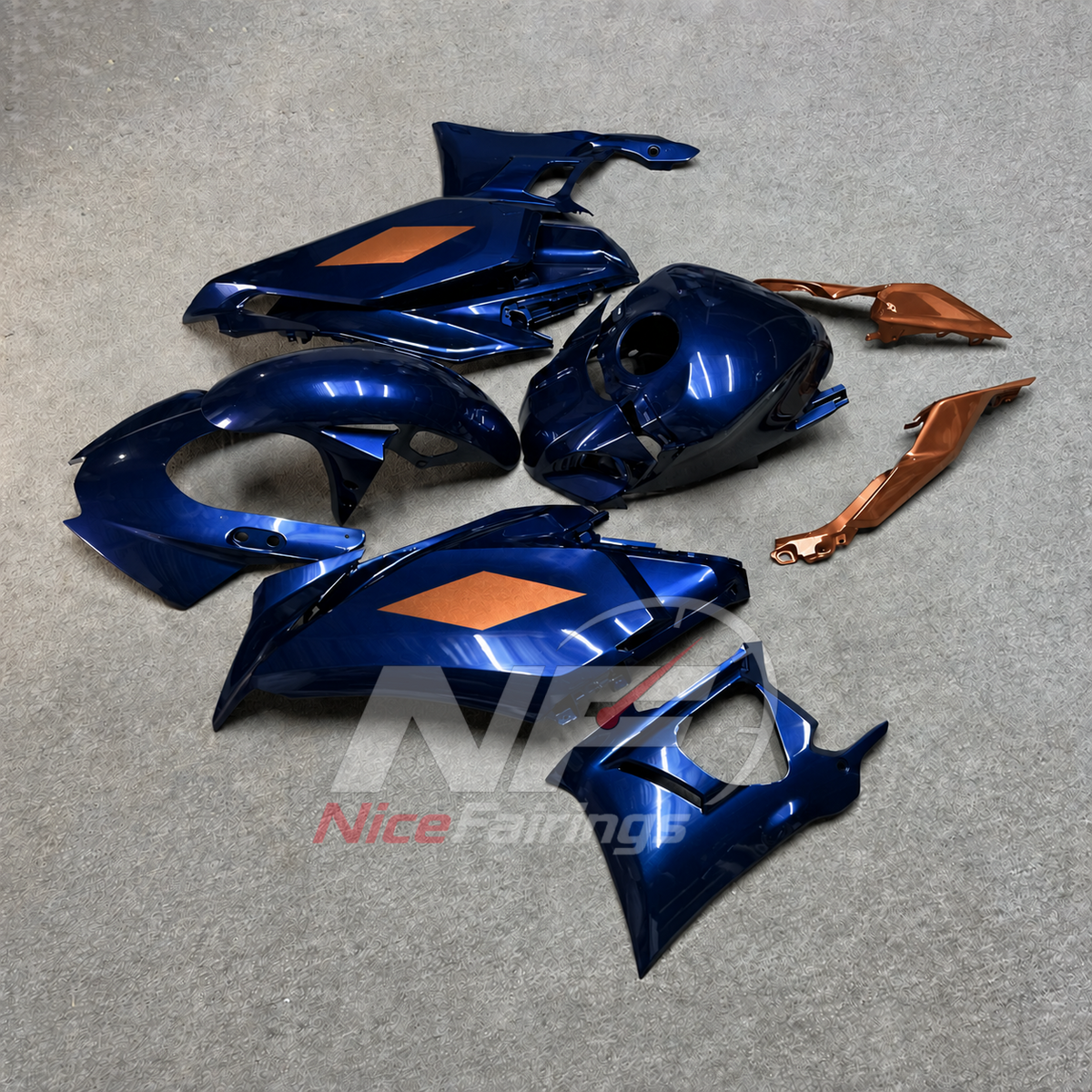 Aftermarket Sportbike Bodywork Set Fits Yamaha YZF-R25 YZF-R3 2025-2026 | NiceFairings - side angle image