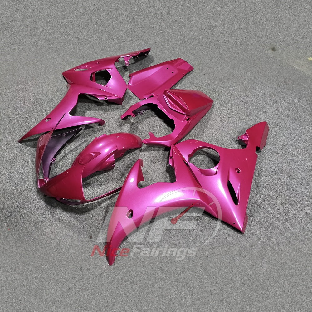 ABS Fairing Panel Kit Fits YAMAHA YZF-R6 RJ09 2003-2005 - Pink | NiceFairings - front angle image