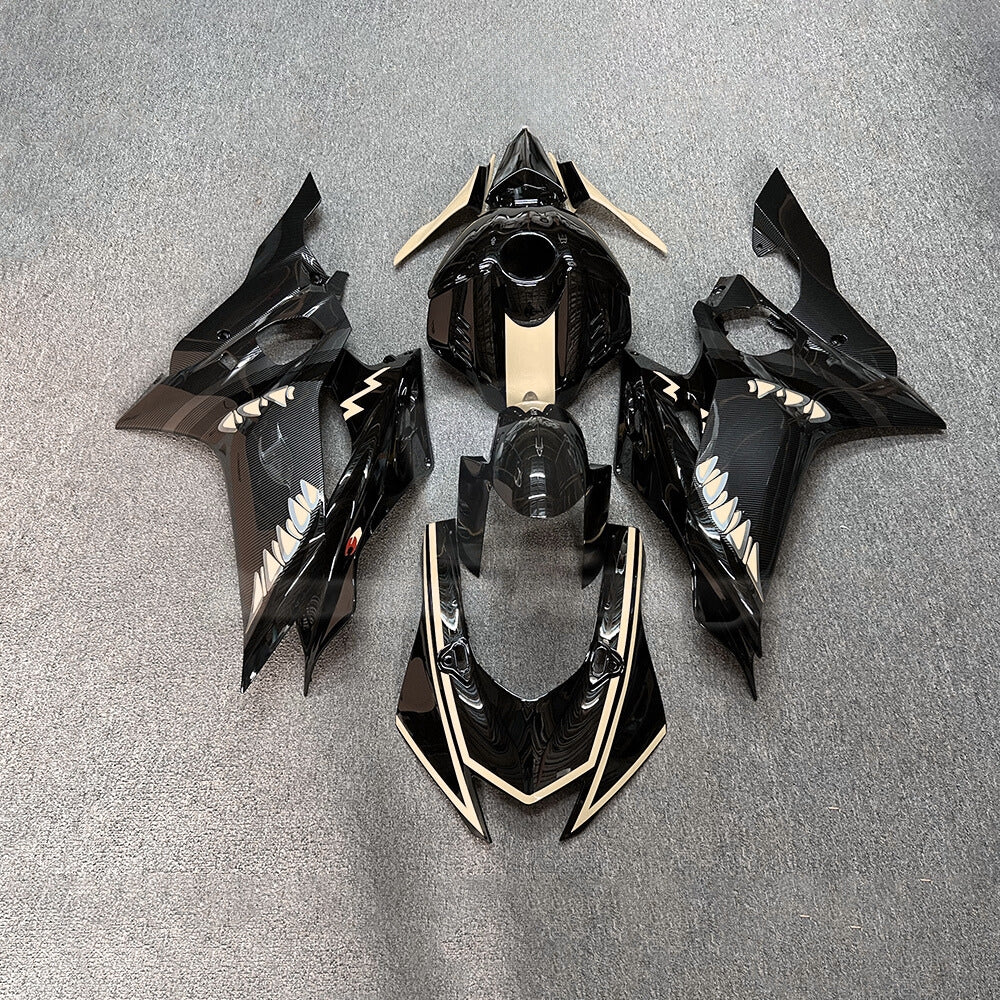 For YAMAHA YZF-R6 2017-2026 Carbon Fiber Look Aftermarket Custom Painted Custom Col Fairings Kit | NiceFairings - paint design NO.5 option image