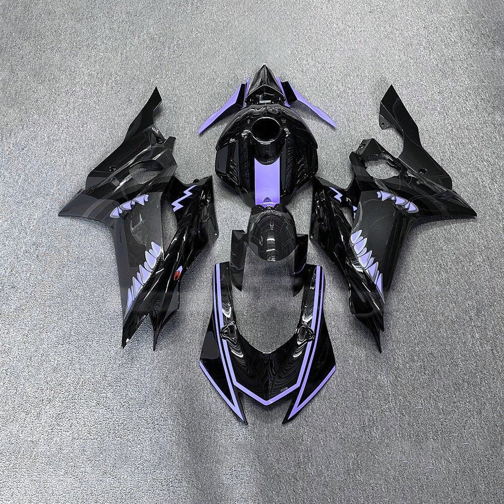 For YAMAHA YZF-R6 2017-2026 Carbon Fiber Look Aftermarket Custom Painted Custom Col Fairings Kit | NiceFairings - paint design NO.7 option image