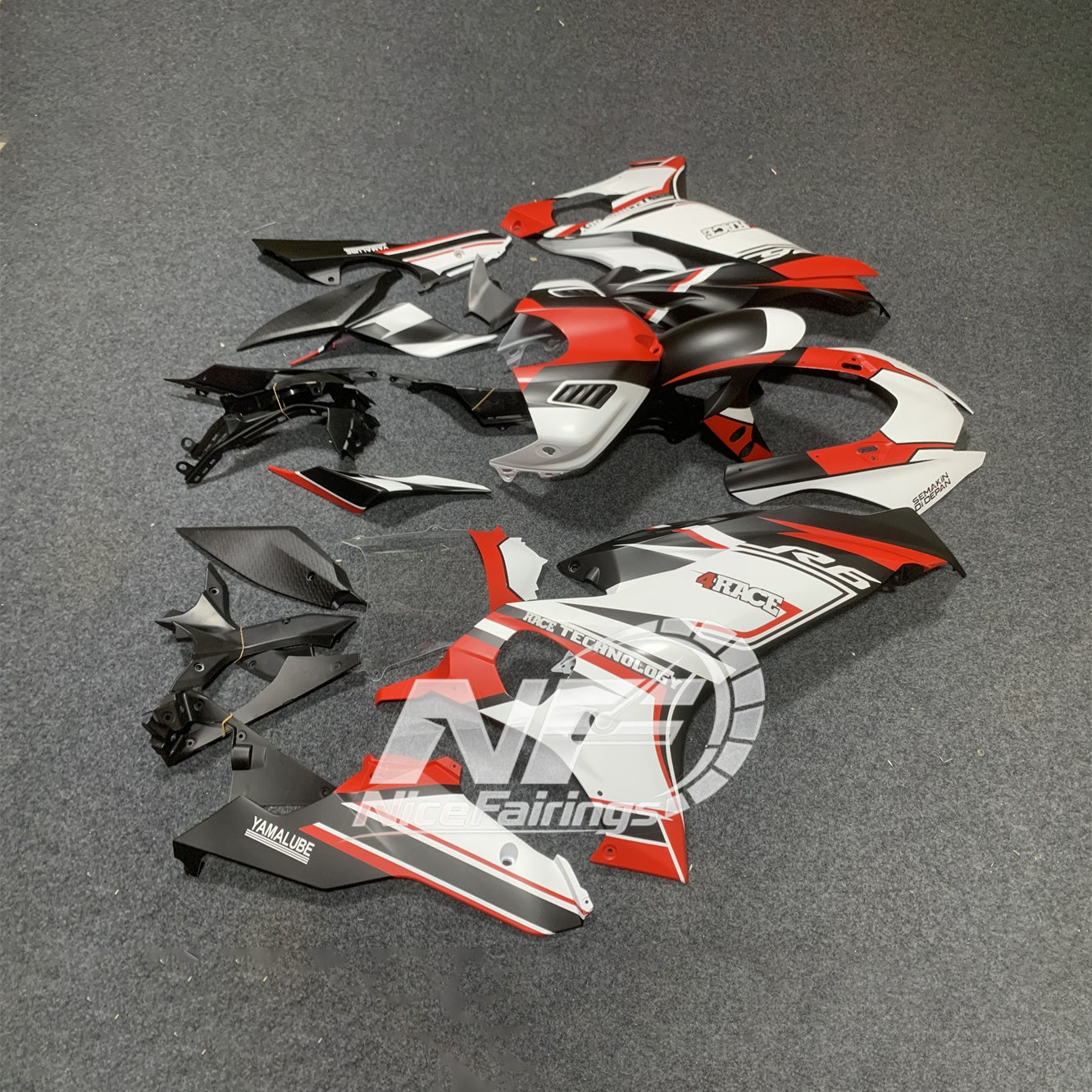 For YAMAHA YZF-R6 2017-2026 17-26 Plastic Aftermarket Custom Painted Spor Fairings Kit | NiceFairings - rear angle image