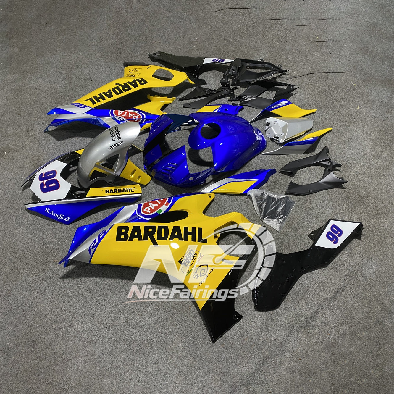 For YAMAHA YZF-R6 2017-2026 YZF R6 Pre-Drilled Aftermarket Custom Painted Cowling Fairings Kit | NiceFairings - side angle image