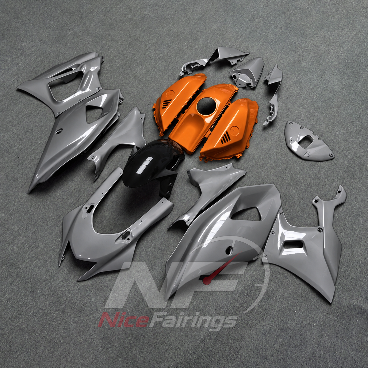 Injection-Molded Bodywork Set Compatible with Yamaha YZF-R7 2021-2025 | NiceFairings - side angle image