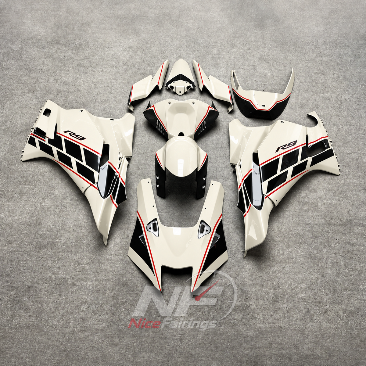 ABS Body Panel Kit Fits YAMAHA YZF-R9 2025-2026 - White Painted | NiceFairings - main product image