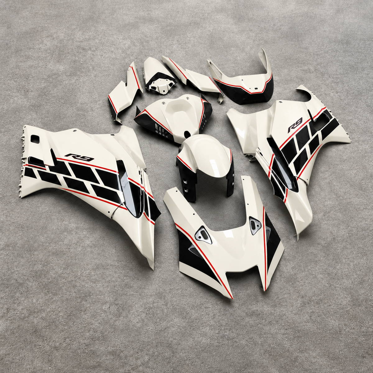 ABS Body Panel Kit Fits YAMAHA YZF-R9 2025-2026 - White Painted | NiceFairings - front angle image