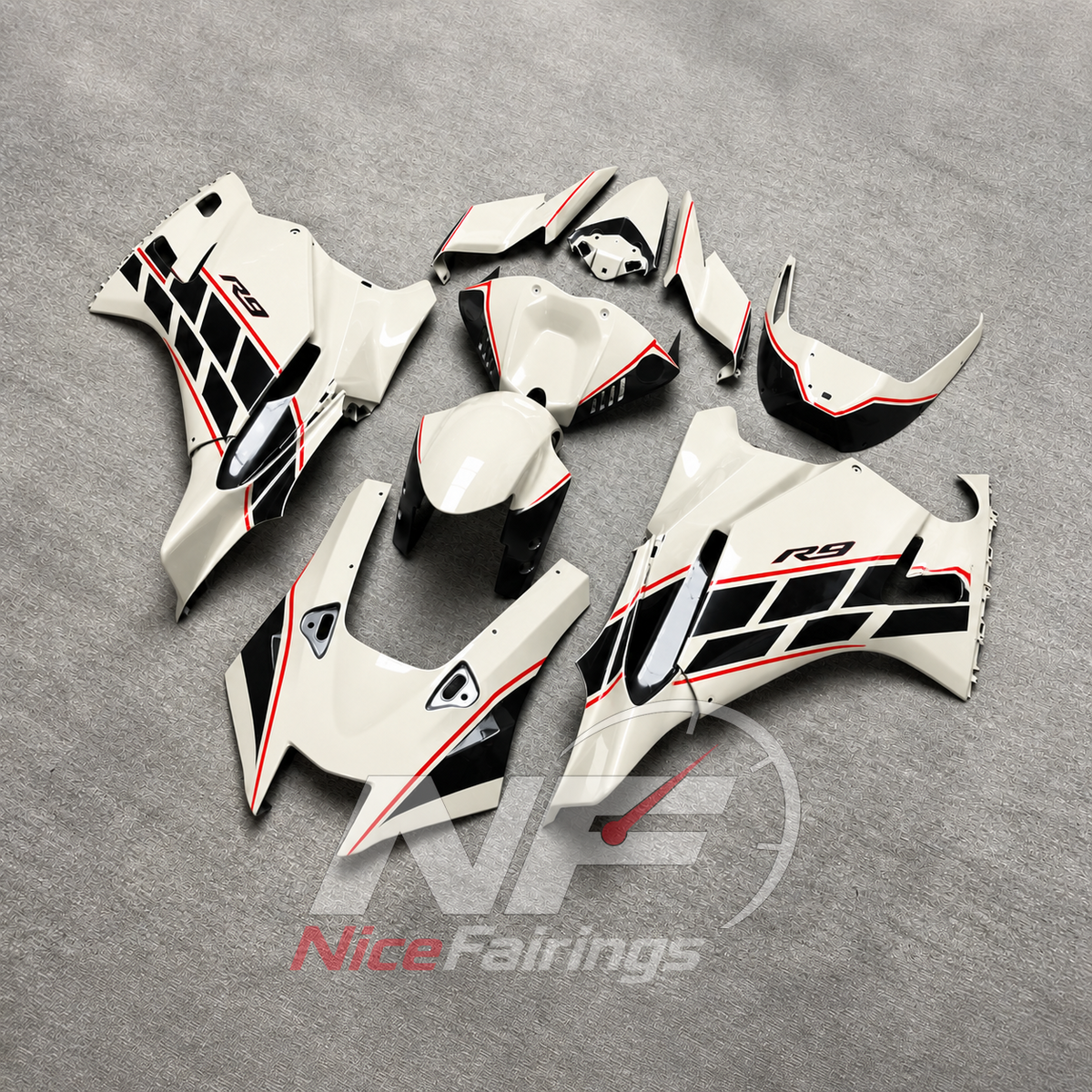 ABS Body Panel Kit Fits YAMAHA YZF-R9 2025-2026 - White Painted | NiceFairings - side angle image