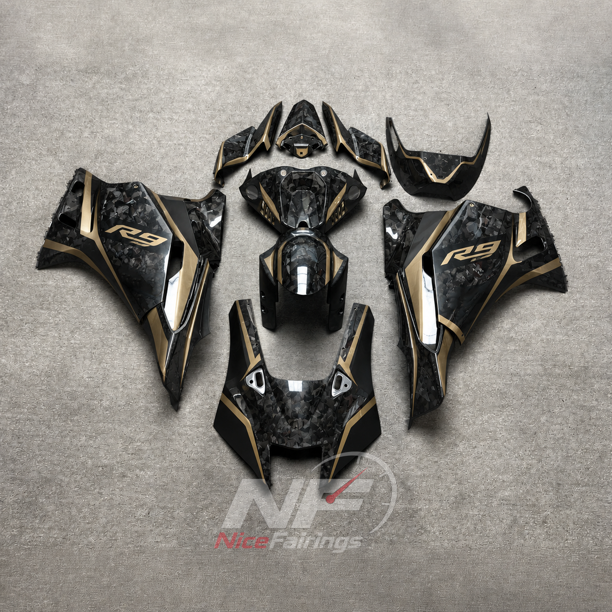 ABS Plastic Cowling Panel Set Fits YAMAHA YZF-R9 2025-2026 - Purple Aftermarket | NiceFairings - paint design NO.2 option image