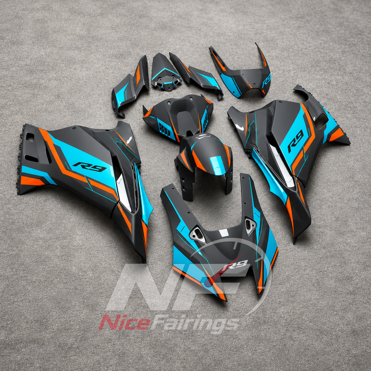 Injection-Molded Motorcycle Bodywork Kit Fits YAMAHA YZF-R9 2025-2026 - Painted | NiceFairings - front angle image