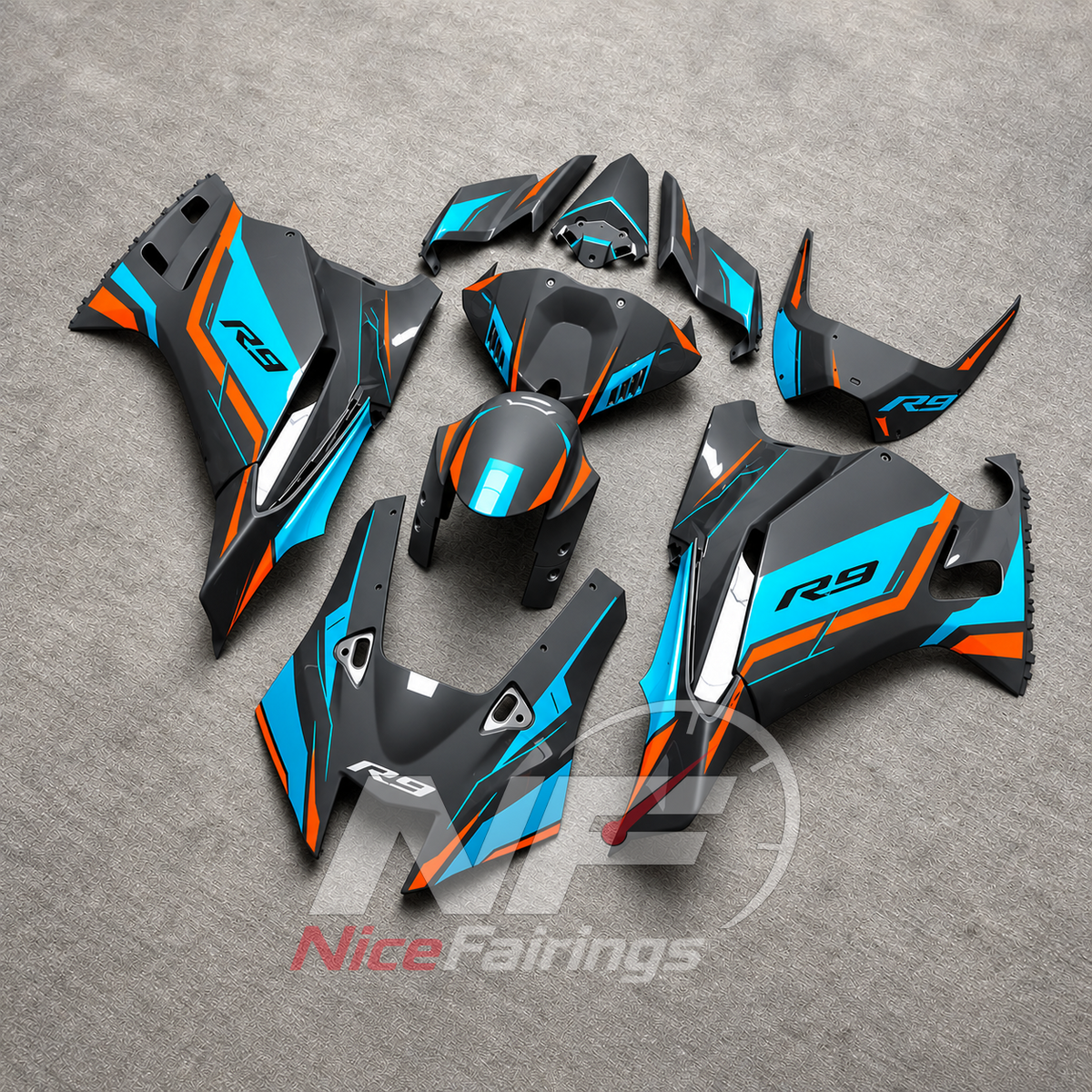 Injection-Molded Motorcycle Bodywork Kit Fits YAMAHA YZF-R9 2025-2026 - Painted | NiceFairings - side angle image