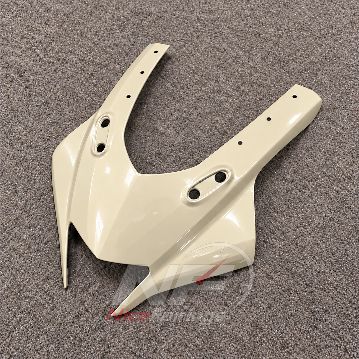 Custom Fairings Fit 2023-2026 YAMAHA YZF-R125 - ABS Plastic Bodywork - Cream | NiceFairings - rear angle image