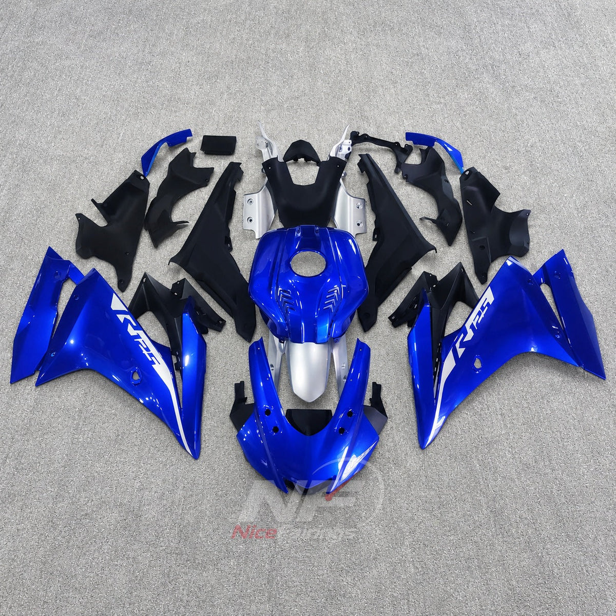 ABS Plastic Fairing Kit Fits 2019-2022 YAMAHA YZF-R125 - Bodywork - Blue White Black | NiceFairings - main product image