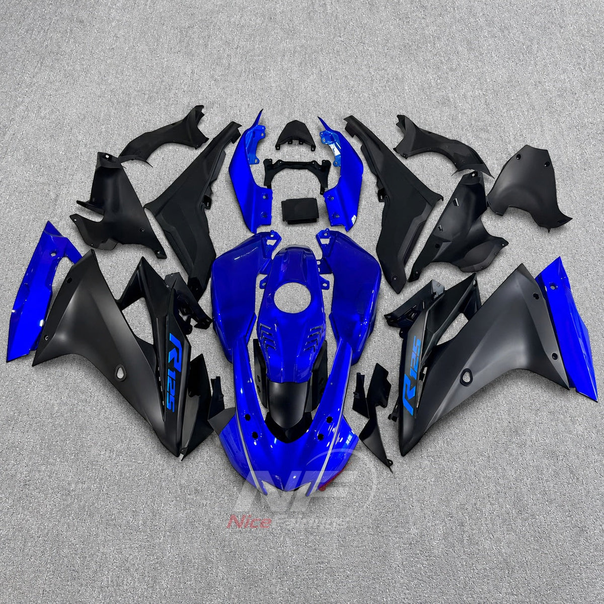 Fairing Kit Fits 2019-2022 YAMAHA YZF-R125 - ABS Plastic Bodywork - Blue Gray Black | NiceFairings - main product image