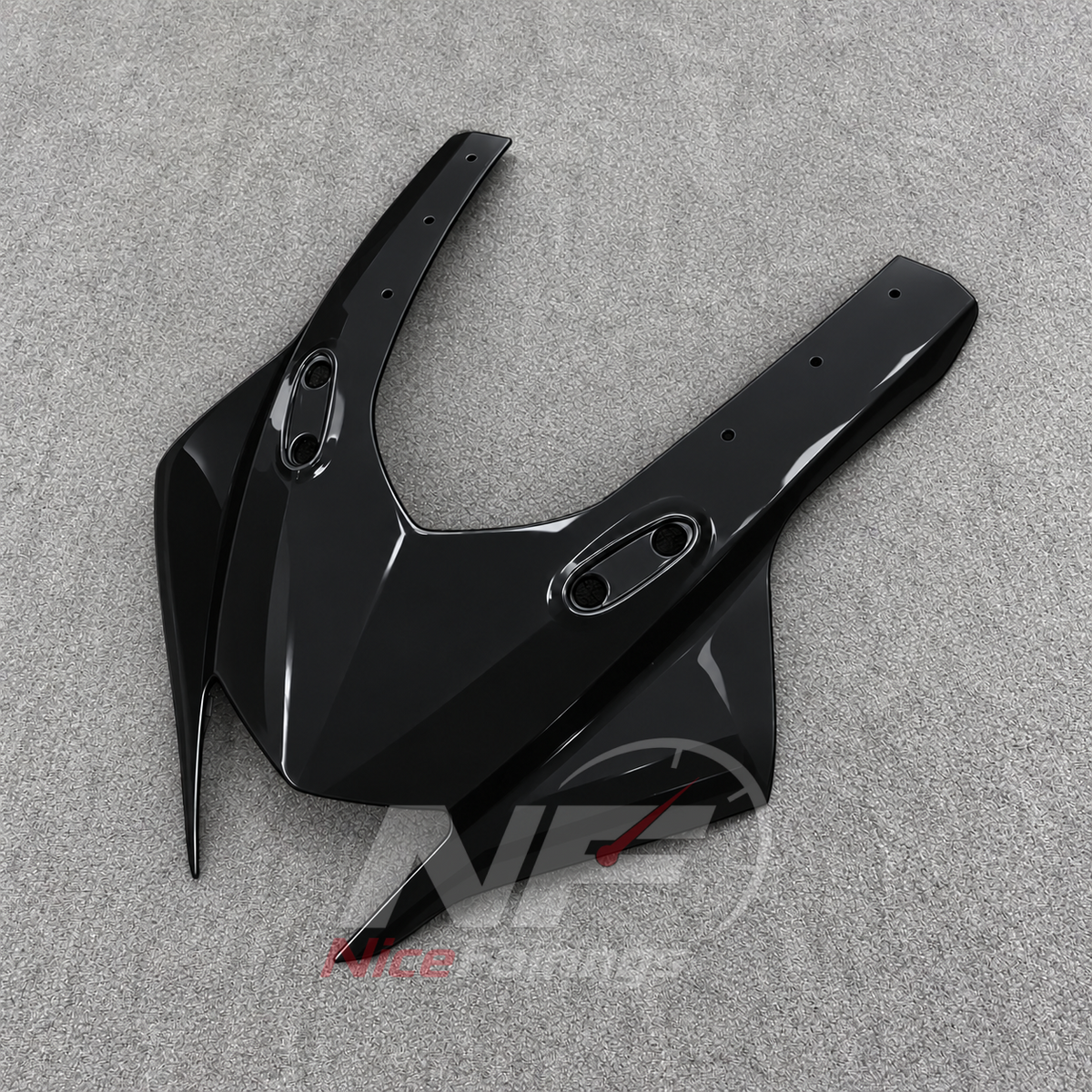 ABS Plastic Fairing Kit Fits 2023-2026 YAMAHA YZF-R125 - Bodywork - Gloss Black | NiceFairings - side angle image