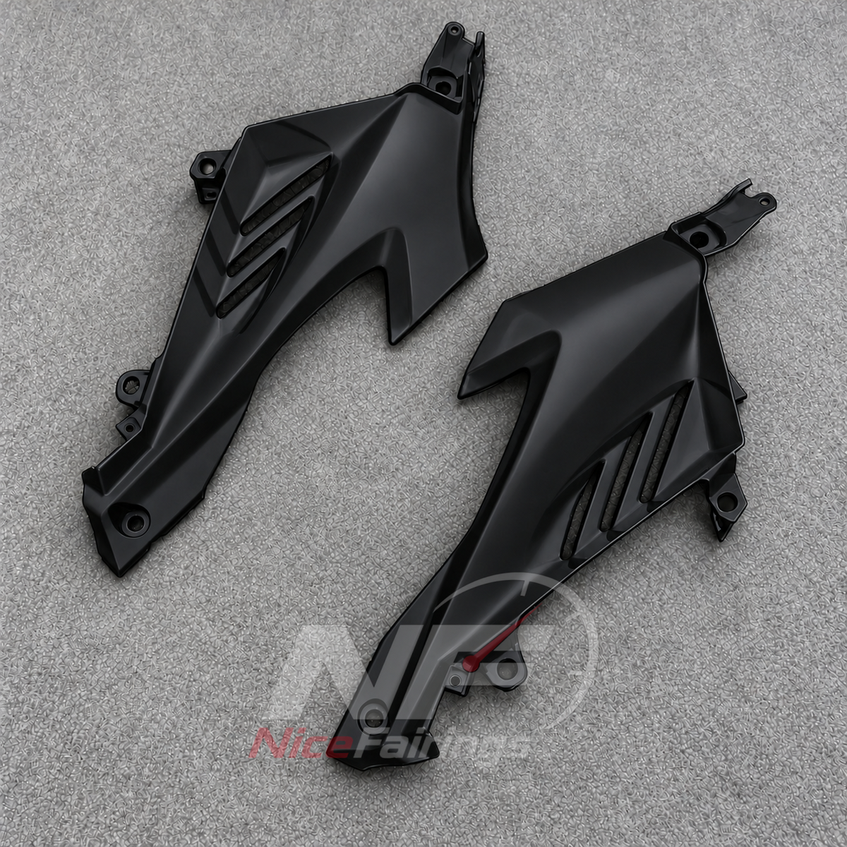 Fairings Kit Fits 2023-2026 YAMAHA YZF-R125 - ABS Plastic Bodywork - Matte Black | NiceFairings - side angle image