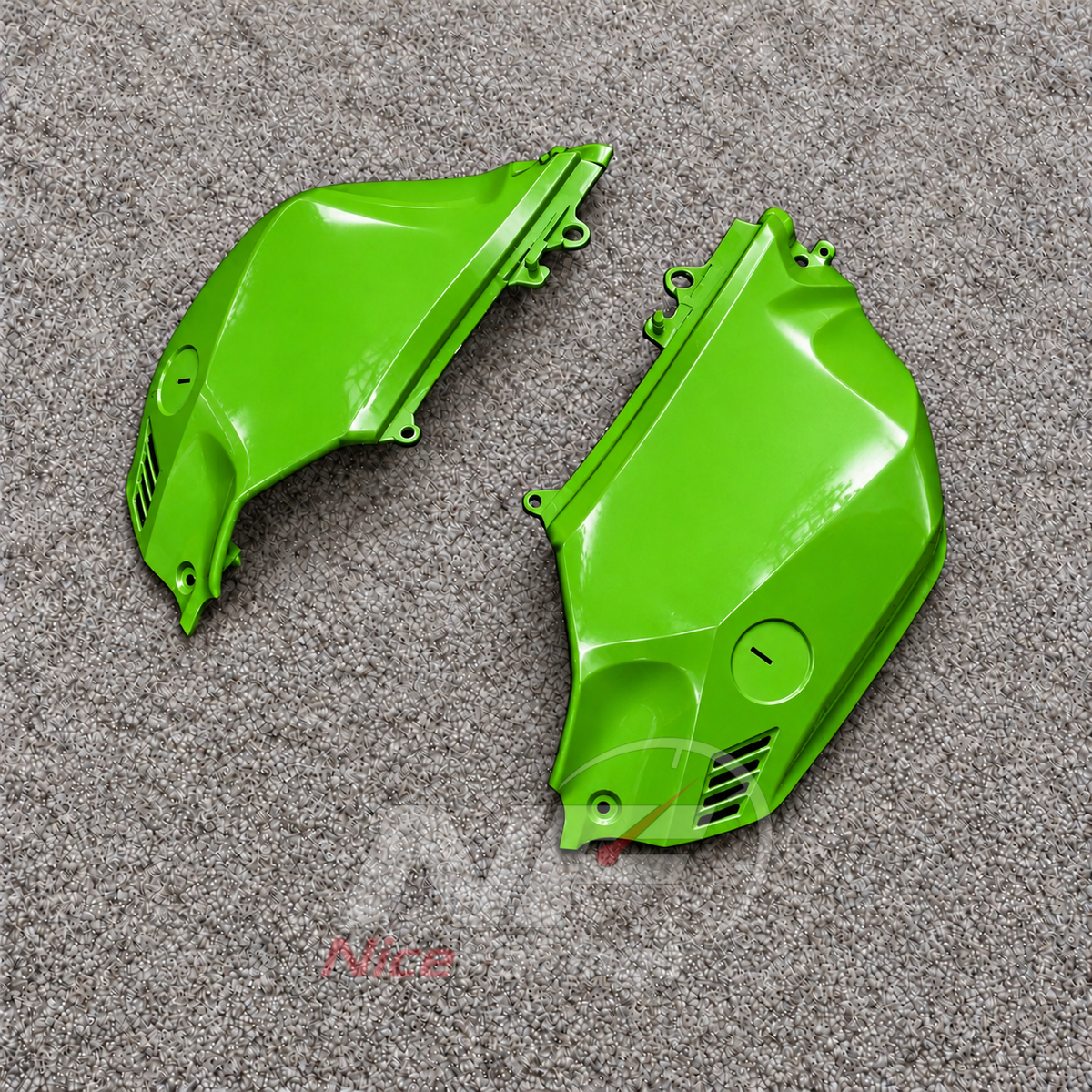 Replacement Fairings Fit 2023-2026 YAMAHA YZF-R125 - ABS Plastic Bodywork - Lime Green | NiceFairings - front angle image