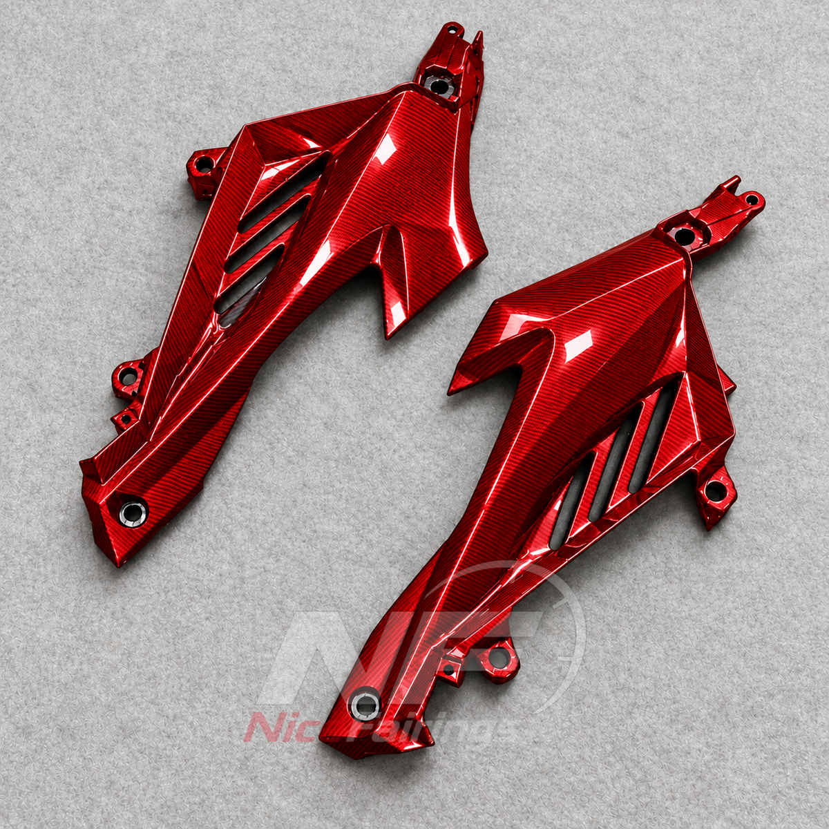 Fairings Kit Fits 2023-2026 YAMAHA YZF-R125 - ABS Plastic Bodywork - White Red Black | NiceFairings - rear angle image