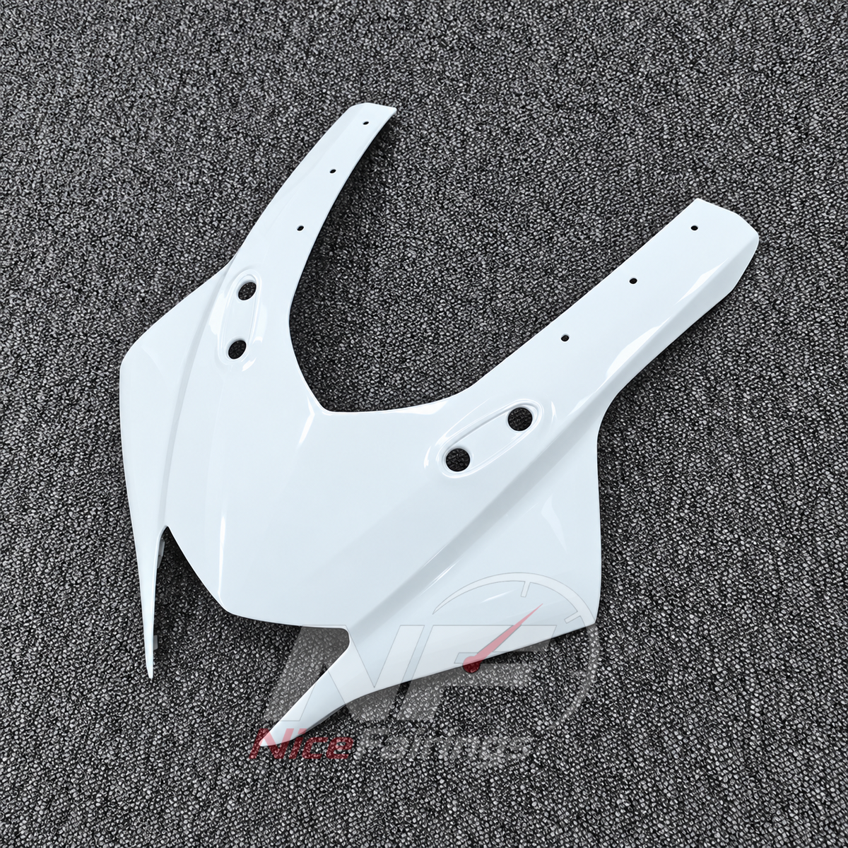 Custom Fairings Fit 2023-2026 YAMAHA YZF-R125 - ABS Plastic Bodywork - White Black | NiceFairings - side angle image